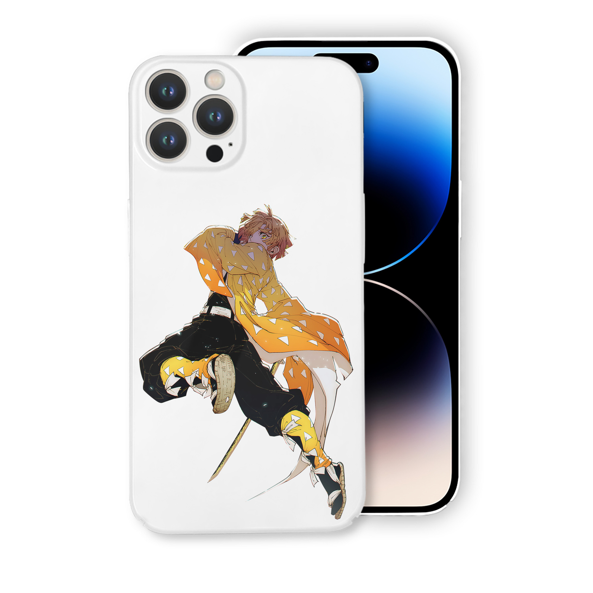 （画像用） 鬼滅の刃（きめつのやいば）我妻 善逸／あがつま ぜんいつ Agatsuma Zenitsu 【iPhone 14シリーズ対応】ハードケース